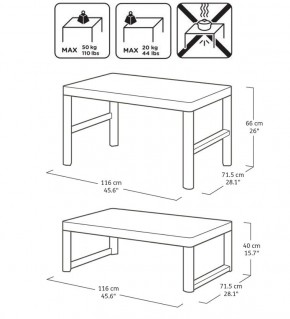 Раскладной стол Лион с регулируемой высотой столешницы (Lyon rattan table) графит (h400/650) в Нефтекамске - neftekamsk.mebel24.online | фото 4