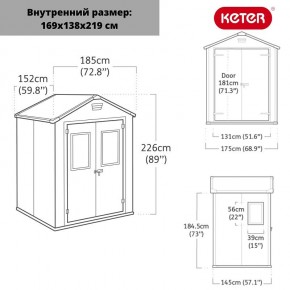 Сарай Манор 6*5 TWF (два окна на фасаде) MANOR 6x5 DD (two windows at the front) в Нефтекамске - neftekamsk.mebel24.online | фото 2