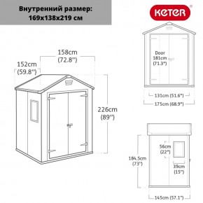 Сарай Манор 6x5DD (Manor 6x5DD) cерый/белый в Нефтекамске - neftekamsk.mebel24.online | фото 3
