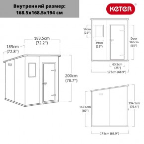 Сарай Манор Пентхаус 6x6 (MANOR PENT 6x6) в Нефтекамске - neftekamsk.mebel24.online | фото 3