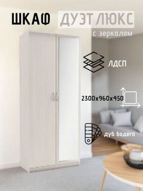 Шкаф 2-х створчатый Дуэт Люкс с зеркалом в Нефтекамске - neftekamsk.mebel24.online | фото 5