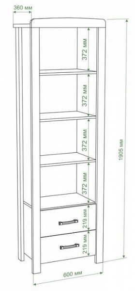 Шкаф книжный Бартоло ВТД-СФ в Нефтекамске - neftekamsk.mebel24.online | фото 2