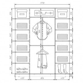 Шкаф-купе ХИТ 22-4-18/2-555 (420) в Нефтекамске - neftekamsk.mebel24.online | фото 2