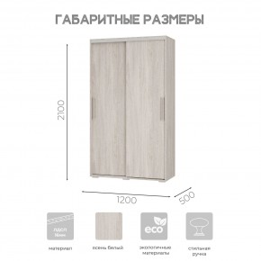 Шкаф-купе ШКК-11 (ясень белый) в Нефтекамске - neftekamsk.mebel24.online | фото 7