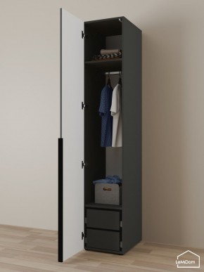 Шкаф Linnea MHR-1-3 2050х400х510 (Графит-М 11.1.25) в Нефтекамске - neftekamsk.mebel24.online | фото 5