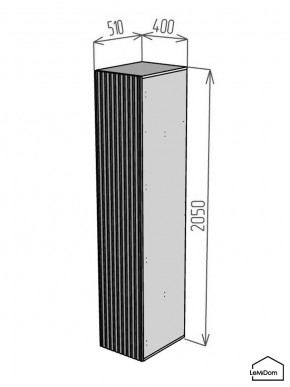 Шкаф Linnea MHR-1PO-2 2050х400х510 (Белый-М 11.1.2) в Нефтекамске - neftekamsk.mebel24.online | фото 2
