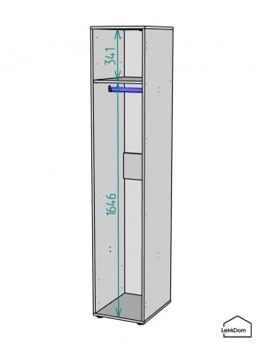 Шкаф Linnea MHR-1PO 2050х400х510 (Белый-М 11.1.1) в Нефтекамске - neftekamsk.mebel24.online | фото 3