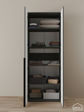 Шкаф Linnea MHR-2-2 2050х800х510 (Графит-М 11.1.25) в Нефтекамске - neftekamsk.mebel24.online | фото 4