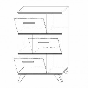 Шкаф низкий с нишами Вега Скандинавия в Нефтекамске - neftekamsk.mebel24.online | фото 3