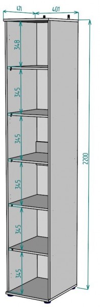 Шкаф Ольга H59 в Нефтекамске - neftekamsk.mebel24.online | фото 2
