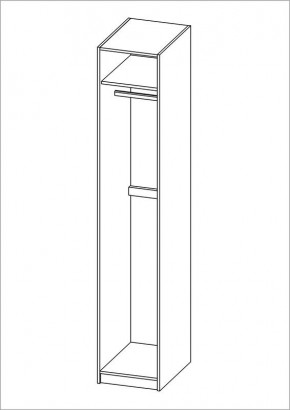 Шкаф ПЕГАС однодверный, цвет Дуб Венге в Нефтекамске - neftekamsk.mebel24.online | фото 3