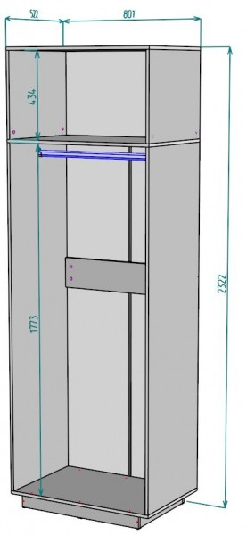 Шкаф "Аврора (H37)" в Нефтекамске - neftekamsk.mebel24.online | фото 2