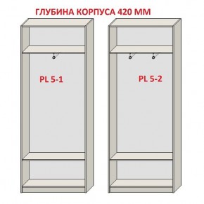 Шкаф распашной серия «ЗЕВС» (PL3/С1/PL2) Серый камень/Небраска натуральный в Нефтекамске - neftekamsk.mebel24.online | фото 8