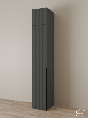 Шкаф с антресолью Linnea MHR-1A-2 2450х400х510 (Графит-М 11.1.25) в Нефтекамске - neftekamsk.mebel24.online | фото