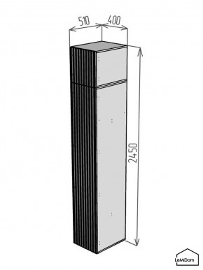Шкаф с антресолью Linnea MHR-1A-4 2450х400х510 (ДВ-М 11.1.25) в Нефтекамске - neftekamsk.mebel24.online | фото 2