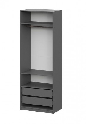 Шкаф ШК-5 + 2 полки + ящики (800) Графит в Нефтекамске - neftekamsk.mebel24.online | фото 4