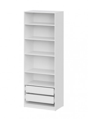 Шкаф ШК-5 + 4 полки + ящики (800) Белый текстурный в Нефтекамске - neftekamsk.mebel24.online | фото