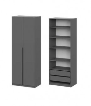 Шкаф ШК-5 + 4 полки + ящики (800) Графит в Нефтекамске - neftekamsk.mebel24.online | фото