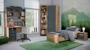 МАРТИНА Шкаф угловой (Графит/Дуб крафт) в Нефтекамске - neftekamsk.mebel24.online | фото 3