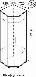 Шкаф угловой Ното в Нефтекамске - neftekamsk.mebel24.online | фото 3