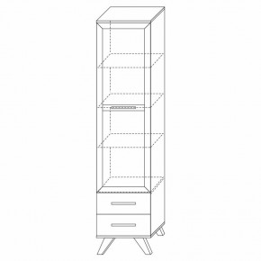 Шкаф-витрина 450 Вега Скандинавия в Нефтекамске - neftekamsk.mebel24.online | фото 3