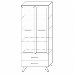 Шкаф-витрина 800 Вега Скандинавия в Нефтекамске - neftekamsk.mebel24.online | фото 2