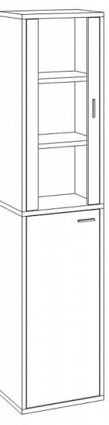 Шкаф-витрина Домино СУ(ш1в2)+1ФГ+1ФС в Нефтекамске - neftekamsk.mebel24.online | фото 3