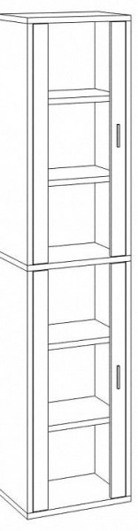 Шкаф-витрина Домино СУ(ш1в2)+2ФС в Нефтекамске - neftekamsk.mebel24.online | фото 2