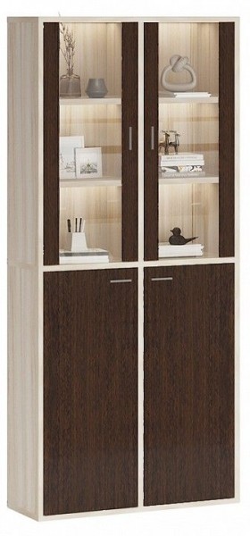 Шкаф-витрина Домино СУ(ш2в2)+2ФС+2ФГ в Нефтекамске - neftekamsk.mebel24.online | фото 2