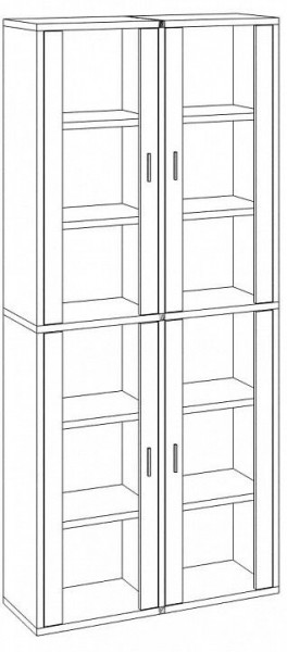 Шкаф-витрина Домино СУ(ш2в2)+4ФС в Нефтекамске - neftekamsk.mebel24.online | фото 3