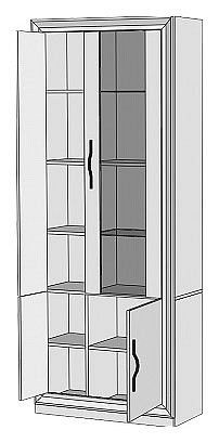 Шкаф-витрина Нобиле ШВтВ-ФСД-ФГК в Нефтекамске - neftekamsk.mebel24.online | фото