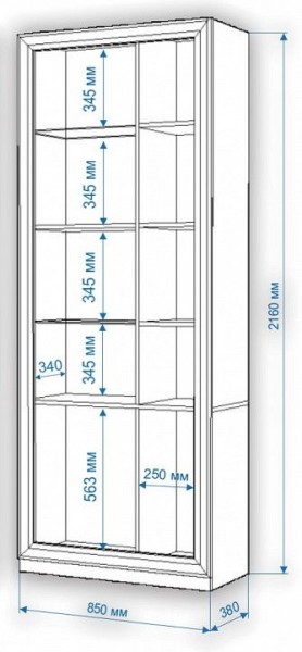 Шкаф-витрина Нобиле ШВтВ-ФСД-ФГК в Нефтекамске - neftekamsk.mebel24.online | фото 3
