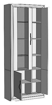 Шкаф-витрина Нобиле ШВтВ-ФСД-ФГК в Нефтекамске - neftekamsk.mebel24.online | фото 2