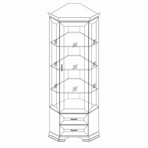 Шкаф-витрина угловой Сиена в Нефтекамске - neftekamsk.mebel24.online | фото 2