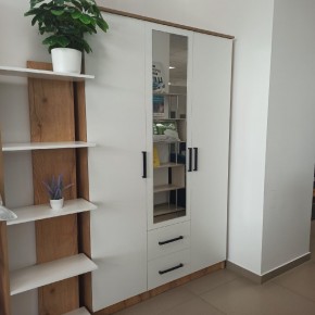 Спальный гарнитур Евро (модульный) Крафт/Белый в Нефтекамске - neftekamsk.mebel24.online | фото 33