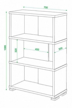 Стеллаж книжный Домино СБ-10_3 в Нефтекамске - neftekamsk.mebel24.online | фото 3