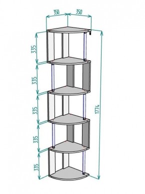 Стеллаж Maria S113-MA (Графит) в Нефтекамске - neftekamsk.mebel24.online | фото 3