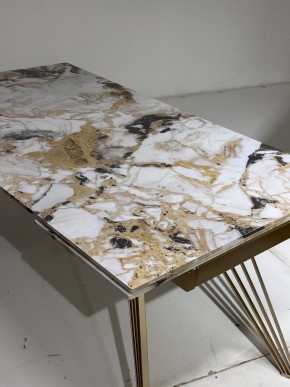 Стол ACERRA NEW 160 GLOSS GRAND JADE SOLID CERAMIC/ каркас цвета шампань, ®DISAUR в Нефтекамске - neftekamsk.mebel24.online | фото 5