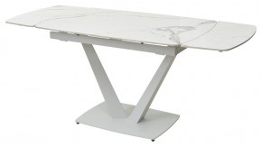 Стол ALATRI 120 GLOSS STATUARIO WHITE SOLID CERAMIC / WHITE, ®DISAUR в Нефтекамске - neftekamsk.mebel24.online | фото 5