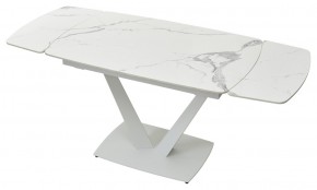 Стол ALATRI 120 GLOSS STATUARIO WHITE SOLID CERAMIC / WHITE, ®DISAUR в Нефтекамске - neftekamsk.mebel24.online | фото 6