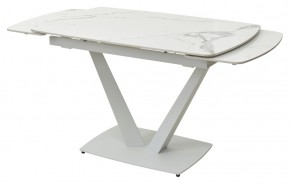 Стол ALATRI 120 GLOSS STATUARIO WHITE SOLID CERAMIC / WHITE, ®DISAUR в Нефтекамске - neftekamsk.mebel24.online | фото 8
