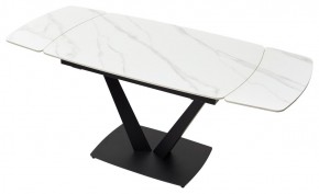 Стол ALATRI 120 MATT WHITE MARBLE SOLID CERAMIC / BLACK, ®DISAUR в Нефтекамске - neftekamsk.mebel24.online | фото 4
