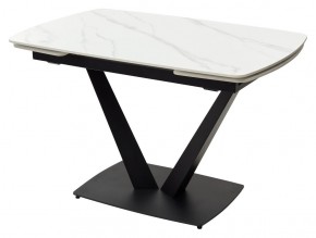 Стол ALATRI 120 MATT WHITE MARBLE SOLID CERAMIC / BLACK, ®DISAUR в Нефтекамске - neftekamsk.mebel24.online | фото 7