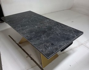 Стол ALES 180 BLACK GRAVE SOLID CERAMIC, керамика / бронзовый, ®DISAUR в Нефтекамске - neftekamsk.mebel24.online | фото 5