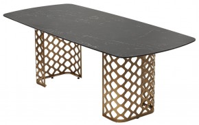 Стол CHIAVARI 220 KL-116 Черный мрамор матовый, итальянская керамика / бронзовый, ®DISAUR в Нефтекамске - neftekamsk.mebel24.online | фото 7