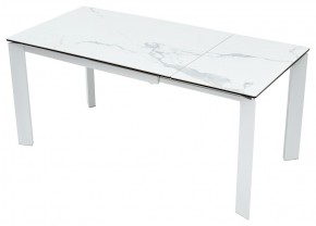 Стол CORNER 120 HIGH GLOSS STATUARIO керамика, стекло/ белый каркас, ®DISAUR в Нефтекамске - neftekamsk.mebel24.online | фото 6