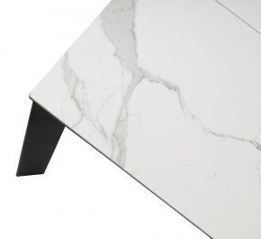 Стол CORNER 120 HIGH GLOSS STATUARIO керамика, стекло/ черный каркас, ®DISAUR в Нефтекамске - neftekamsk.mebel24.online | фото 8