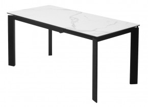 Стол CORNER 120 MATTE STATUARIO Белый мрамор матовый керамика, стекло/ черный каркас, ®DISAUR в Нефтекамске - neftekamsk.mebel24.online | фото 5