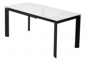 Стол CORNER 120 MATTE STATUARIO Белый мрамор матовый керамика, стекло/ черный каркас, ®DISAUR в Нефтекамске - neftekamsk.mebel24.online | фото 6