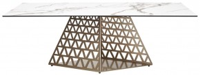 Стол ENNA 220 KL-188 Контрастный мрамор матовый, итальянская керамика/ каркас цвета шампань, ®DISAUR в Нефтекамске - neftekamsk.mebel24.online | фото 10